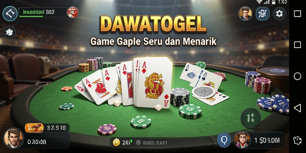 Screenshot utama menunjukkan permainan Gaple yang menarik dan interaktif.