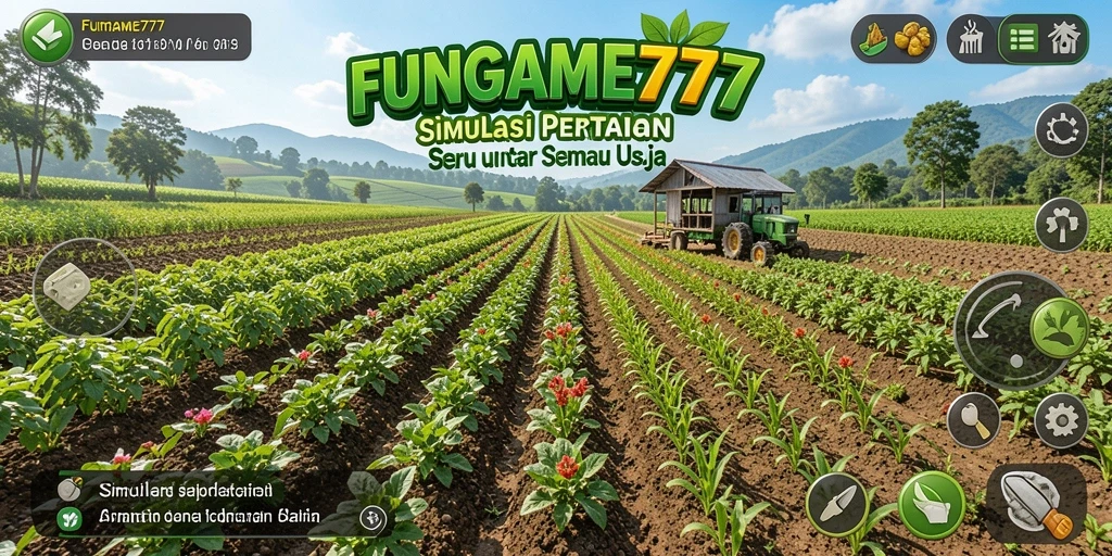 Tampilan gameplay FUNGAME777 yang menarik saat bertani.
