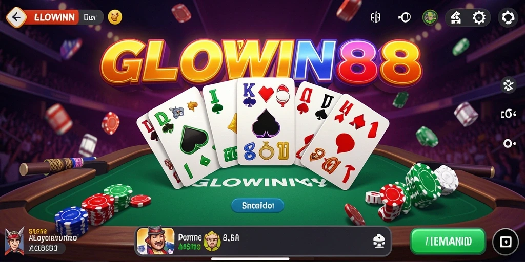 Tampilan menarik saat bermain permainan Domino di GLOWIN88.