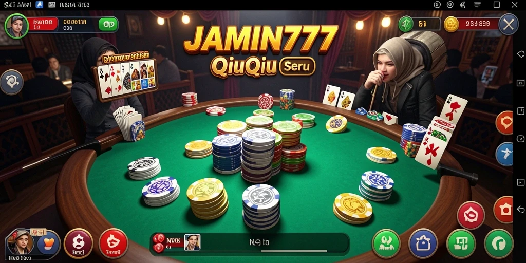 Tampilan gameplay QiuQiu yang seru dan interaktif.