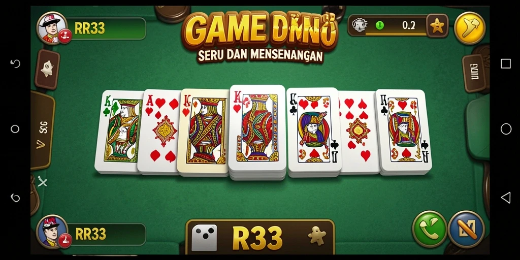 Gameplay seru Domino di RR33 dengan tampilan yang menarik.
