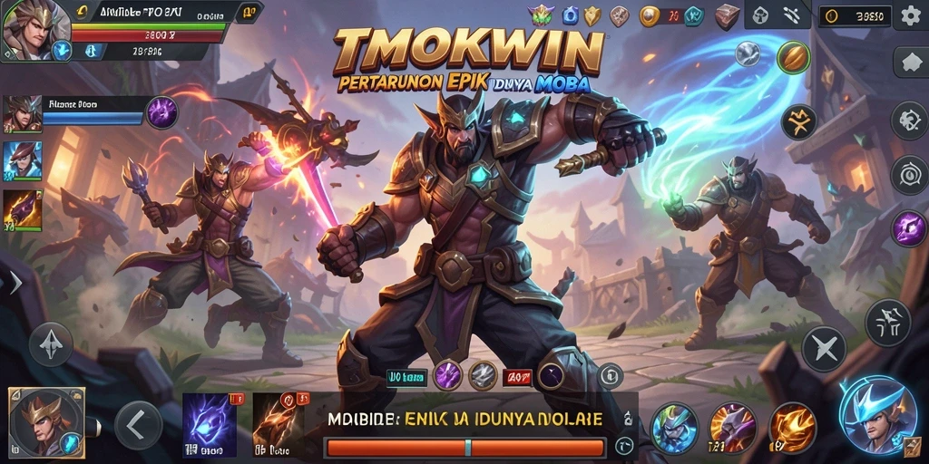 TMOKWIN menampilkan aksi seru dan strategi menantang dalam gameplay MOBA.